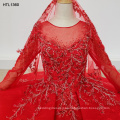 Jancember HTL1360 hot sexy red elegent lady vestido de fiesta de noche de manga larga para mujer